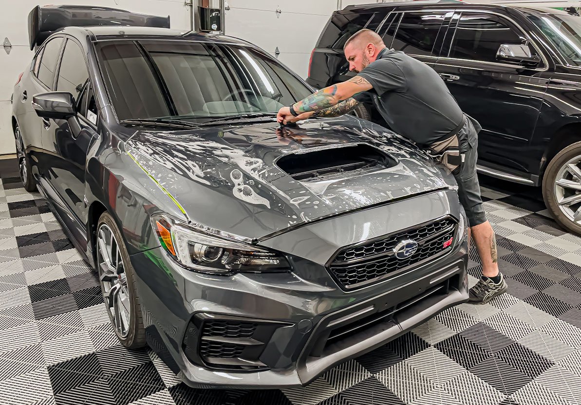 Subaru-PPF-Hood-clear KCL Creations LLC Paintless Dent Repair